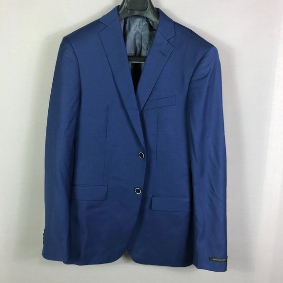 John Varvatos Bedford Blue Notch Lapel Suit Jacket Size 40L - Picture 2 of 11